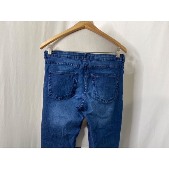 H&M Women's Jean's Blue Denim High Rise Skinny Pockets Stretchable Denim Size 8 - Picture 7 of 12